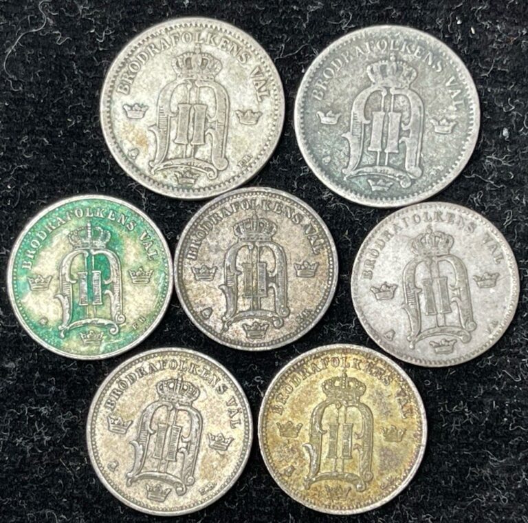 Read more about the article Assorted Early Sweden 7 Silver Coins Lot High Value