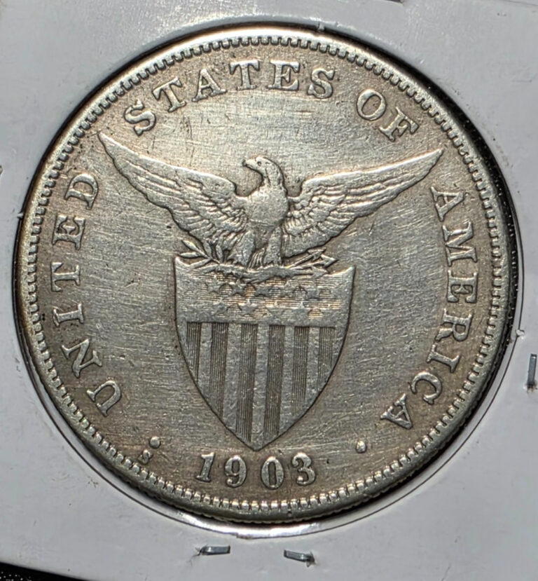 Read more about the article 1903 PHILIPPINES ONE PESO SILVER COIN DTD4