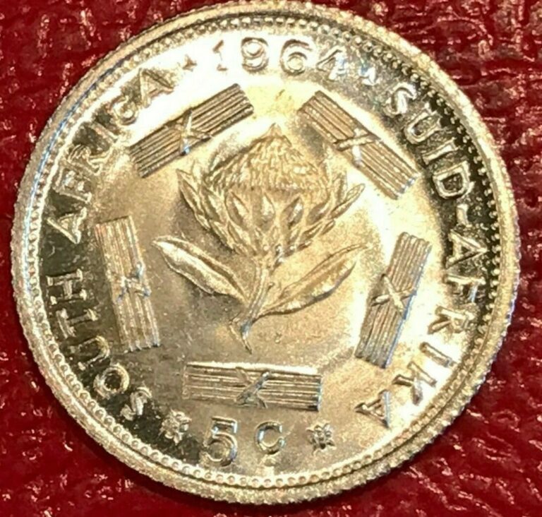 Read more about the article HIGH GRADE BU 1964 SOUTH AFRICA SILVER 5 CENTS COIN-NOV536