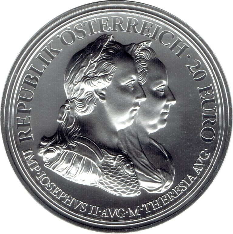 Read more about the article 2018 AUSTRIA  20 EURO MARIA THERESA (PRUDENCE AND REFORM)