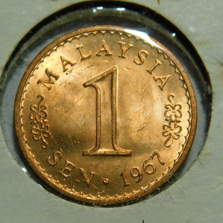 Read more about the article Malaysia  1967  1 pc One Sen Coin  UNC/ BU Condition   229-575