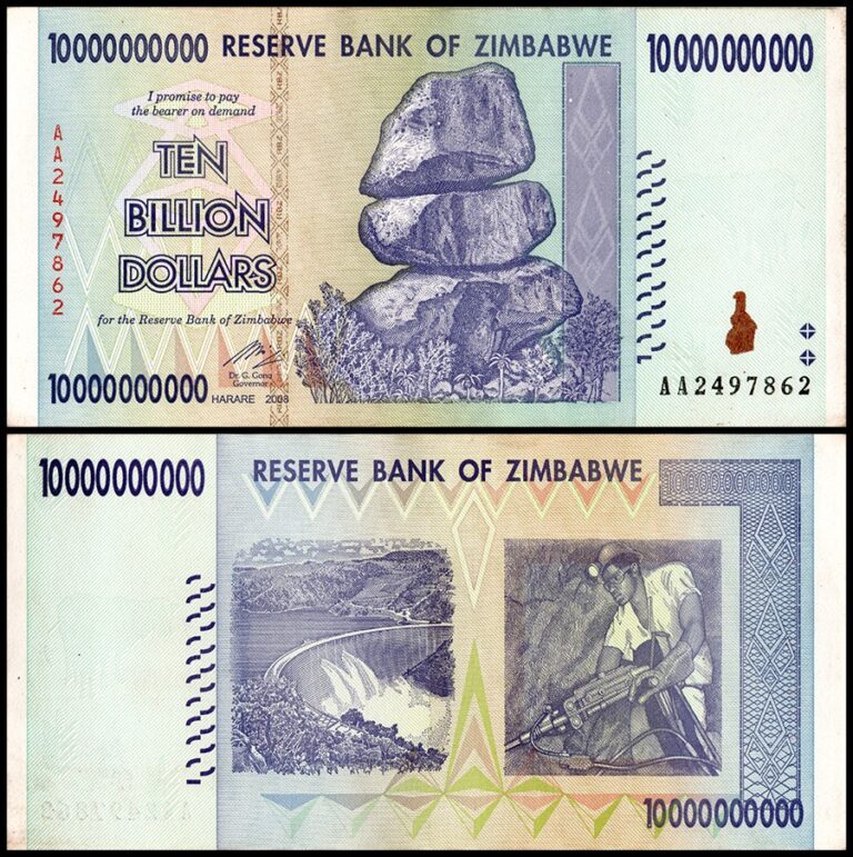 Read more about the article Zimbabwe 10 Billion Dollars  2008  P-85  Used