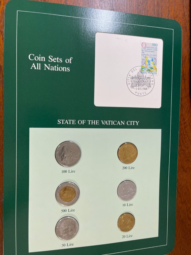 Read more about the article Coins of All Nations Set Vatican City 6 Coins Set Excellent Condition High Value