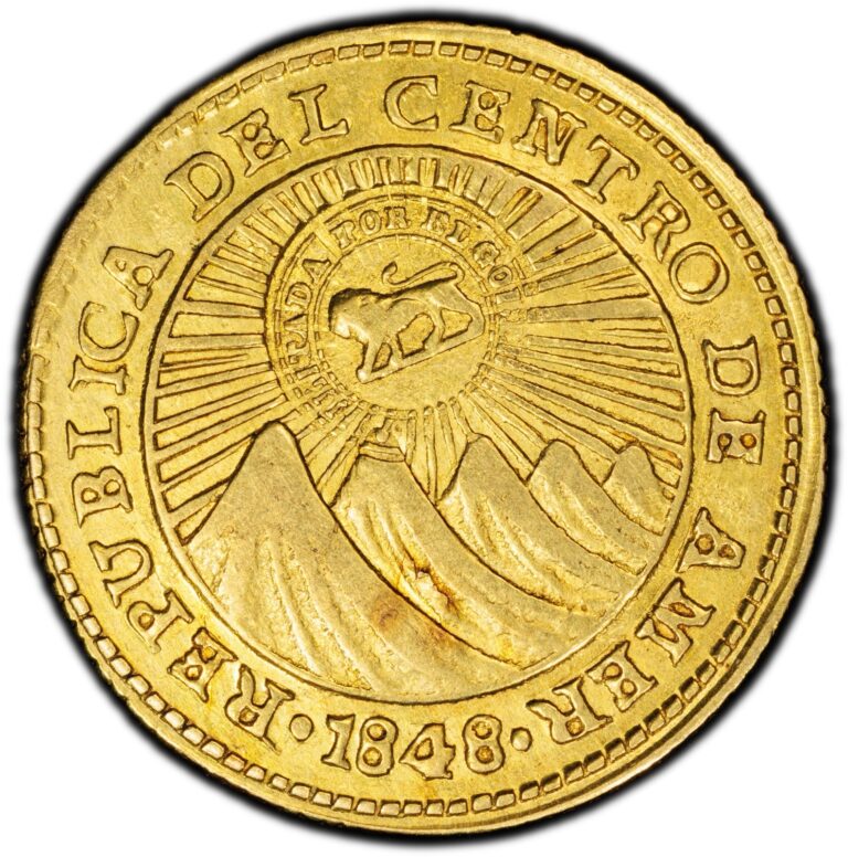 Read more about the article 1848 Costa Rica 1 Gold Escudo-JB Countermark – KM-84 PCGS  XF Population 1/1 🥇
