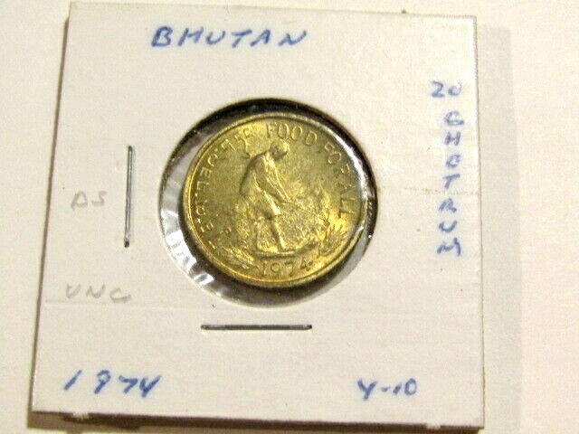 Read more about the article Bhutan 1974 20 Chetrum unc Coin