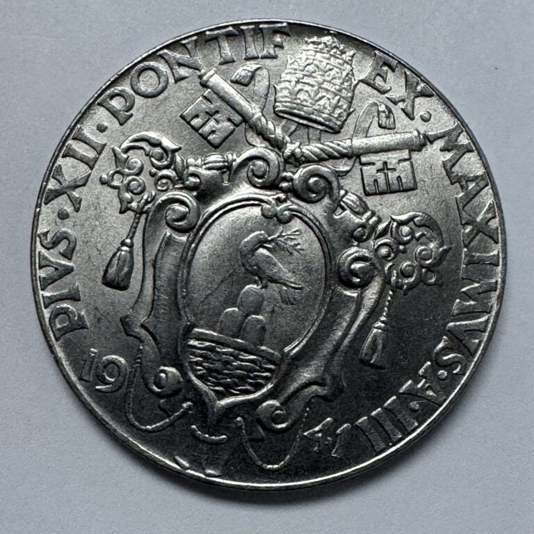Read more about the article 1941 Vatican City 2 Lire – Pius XII – Good Shepherd – Italian States Coin