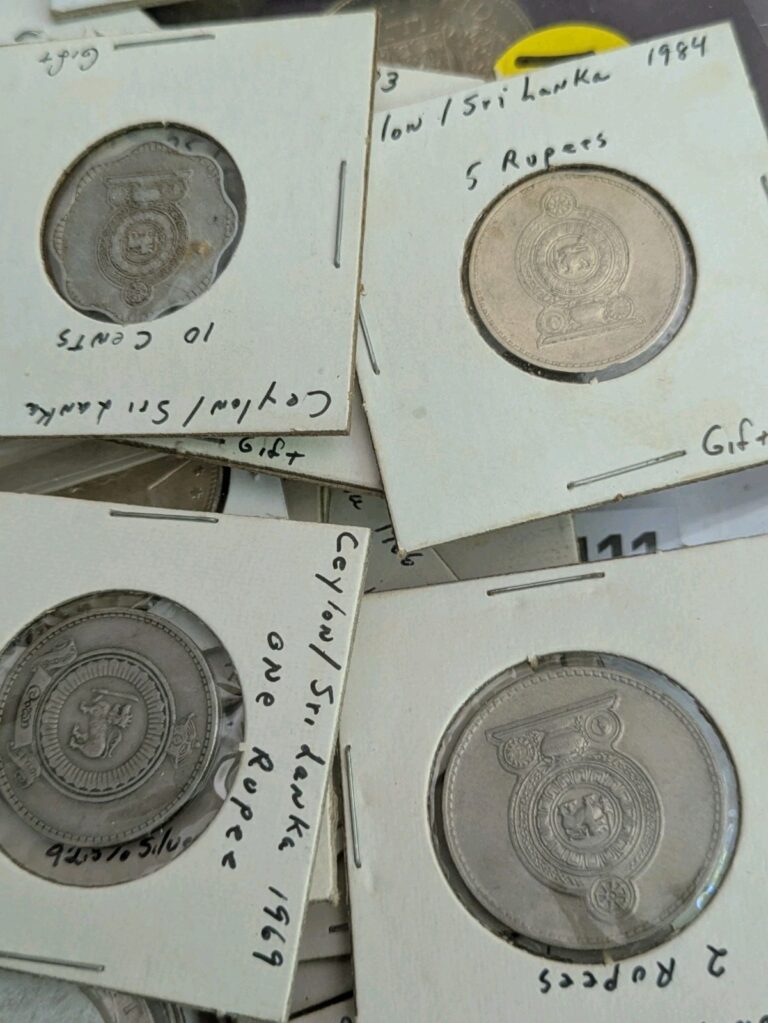 Read more about the article 4 Coins -Sri Lanka Ceylon Lot 5 2 1 Ruppees 10 Cents