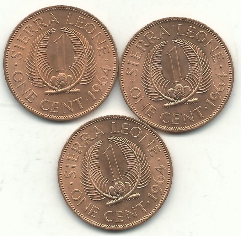 Read more about the article HIGH GRADE AU/UNC LOT 3 1964 SIERRA LEONE ONE CENT COINS-FEB167