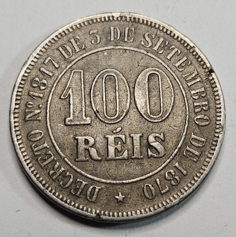Read more about the article 1885 Brazil 100 Reis – Brazilian Coin – World – Excellent Condition 140 Yrs Old