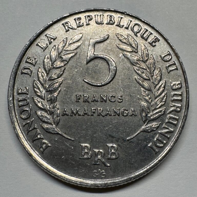 Read more about the article 1971 Burundi 5 Francs – Coin #C-063