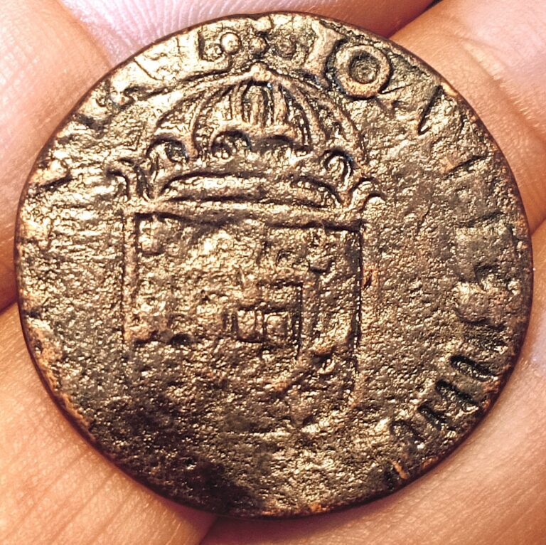 Read more about the article Portugal 3 reis 1640-1656 coin (D. João IV)