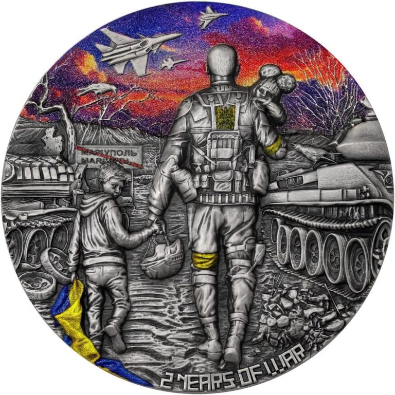 Read more about the article 2024 Cameroon Ukraine 2 Oz High Relief Silver Collectible Coin