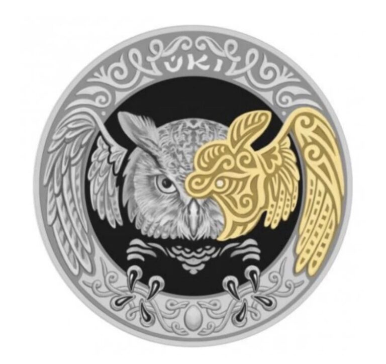 Read more about the article 2019 Kazakhstan 1 oz Silver Proof Coin Owl Uki 5000 Tenge #225 RARE! Box COA