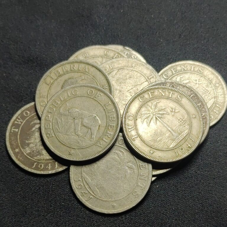 Read more about the article Lot of 12 – 1941 Liberia 2 Two Cents Coins