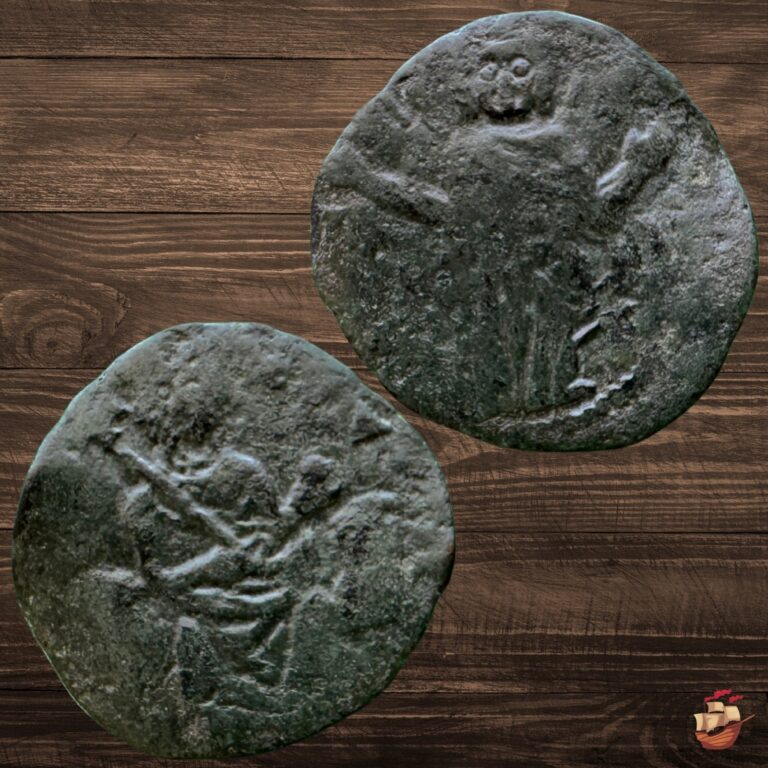 Read more about the article Medieval Bulgarian bronze coin VIRGIN MARY #T290