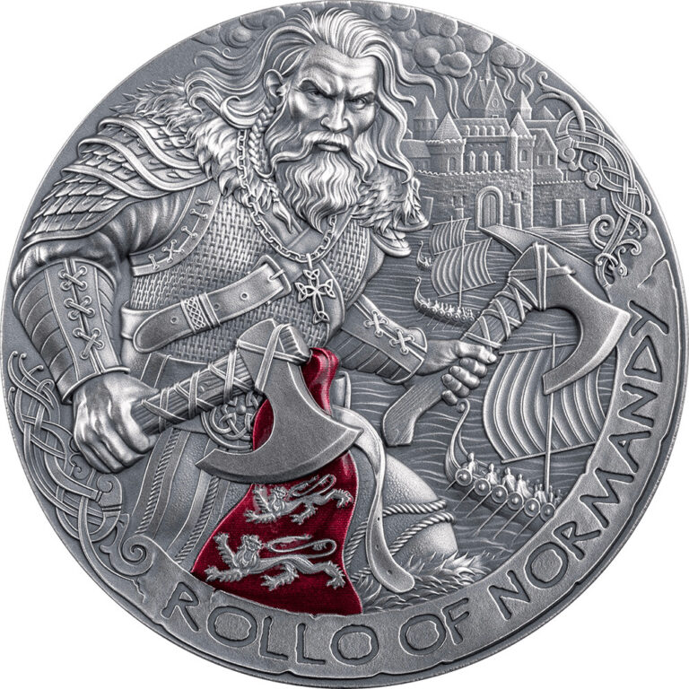 Read more about the article 2026 Cameroon Way to Valhall Rollo of Normandy 2 oz Silver Antiqued Coin