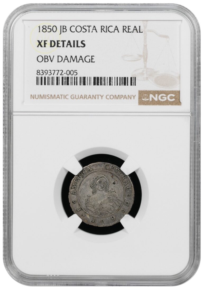 Read more about the article 1850 JB Costa Rica 1 Real XF DETAILS NGC Silver (.750) COFFEE TREE