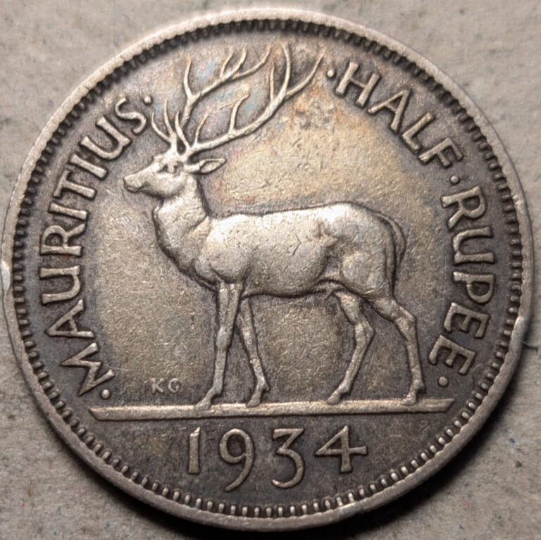 Read more about the article Mauritius half rupee 1/2 rupee 1934