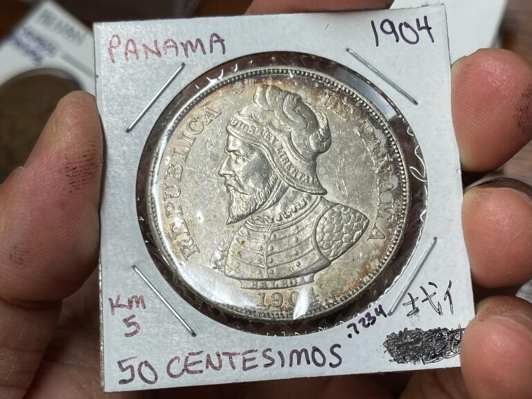 Read more about the article 1904 Panama 50 Centesimos Silver Coin Excellent Condition Rare High Value