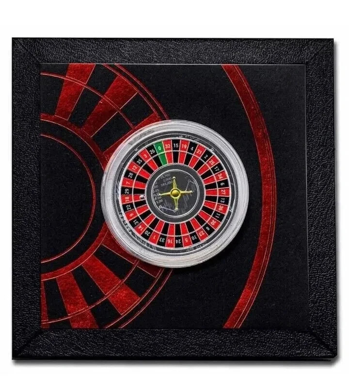 Read more about the article 2022 Cameroon Roulette 1 oz PROOF Silver coin w/BOX and COA (Mintage 799)