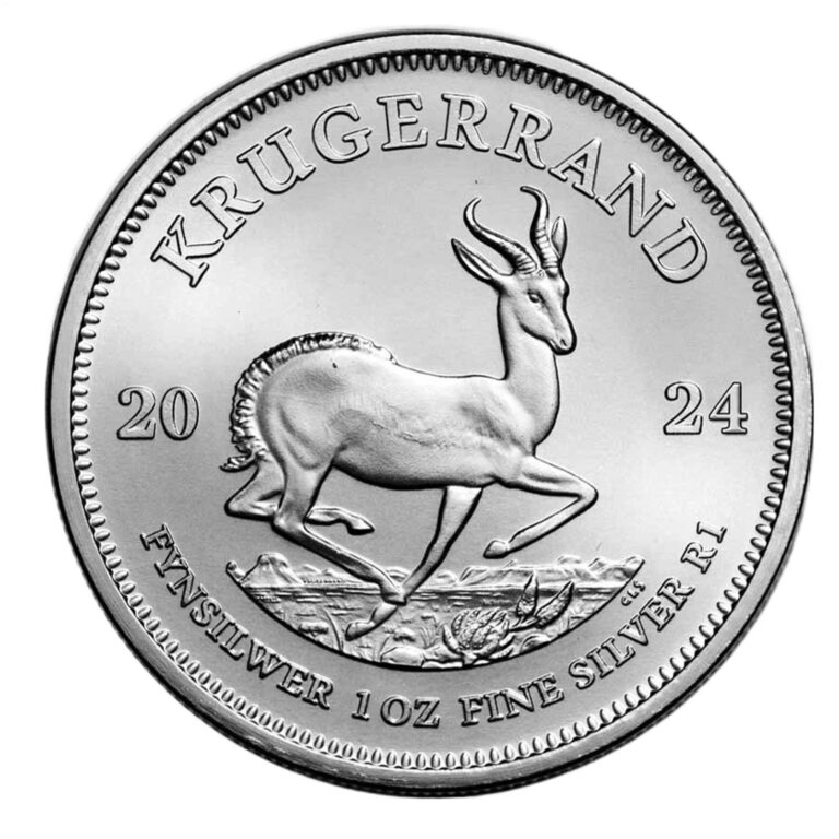 Read more about the article 2024 South Africa Silver Krugerrand Coin 1 oz .999 Silver BU