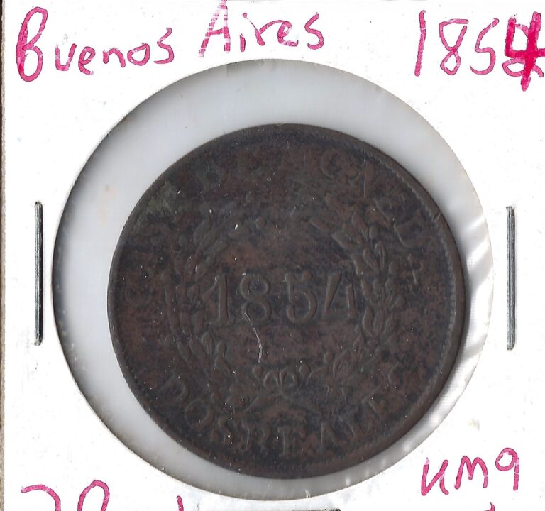 Read more about the article Coin Buenos Aires 2 Reales 1854 KM9