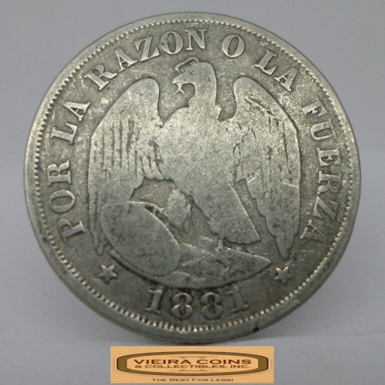 Read more about the article 1881 Chile Silver 20 Centavos – #C53422NQ