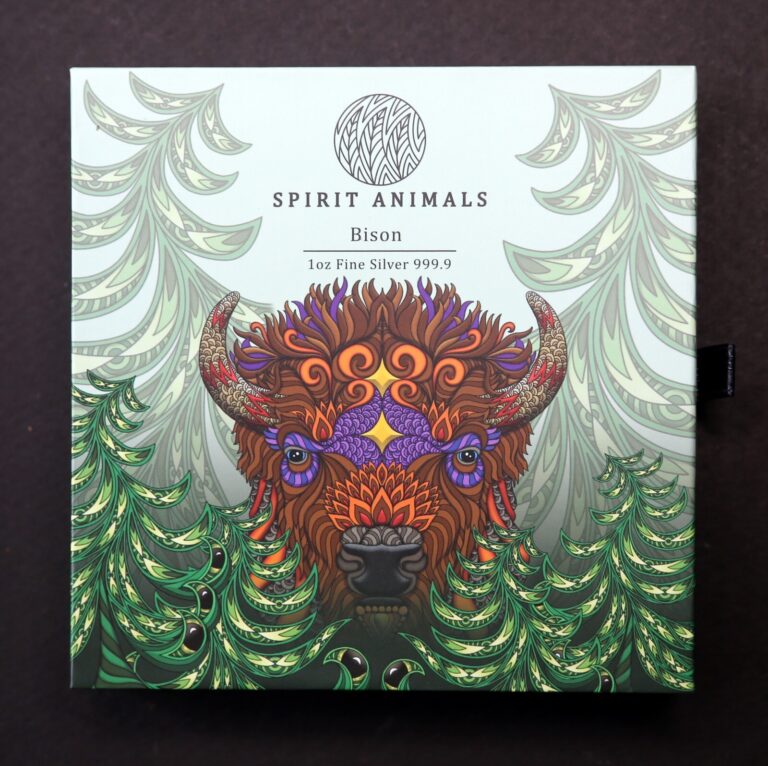 Read more about the article 2021 Solomon Islands COLORIZED  BISON  1 oz. Pamp Silver Proof-Like  Cap/Box/COA