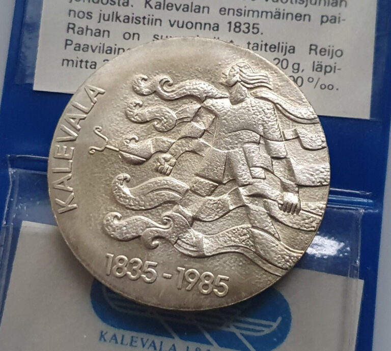 Read more about the article FINLAND 50 Markkaa 1985 – Silver Coin – National Epic – The Kalevala  UNC!