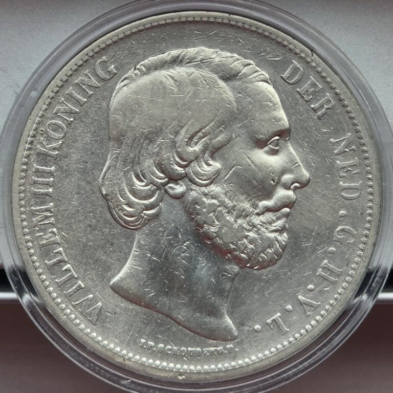 Read more about the article Netherlands 1869 2 1/2 Gulden Silver Coin