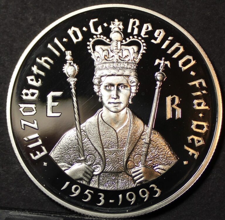 Read more about the article Jamaica $10  1993~RARE SILVER PROOF~5 500 Minted~Coronation Of Queen Elizabeth