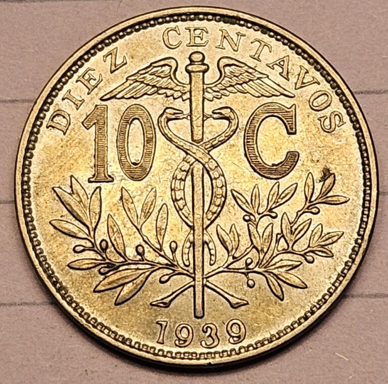 Read more about the article 1939 Bolivia 10 Centavos Uncirculated Foreign Coin – Lustrous Eye Appeal