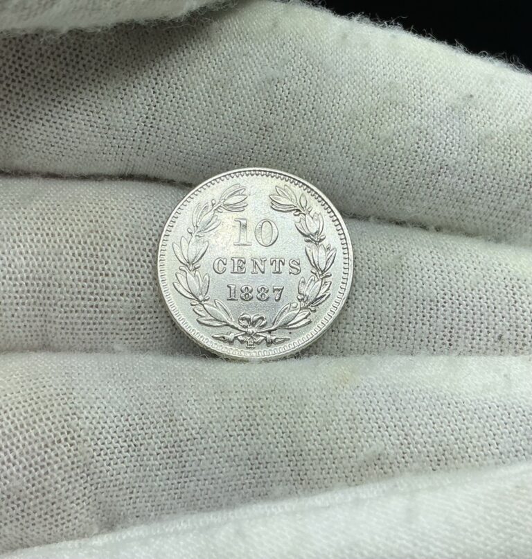 Read more about the article 1887 H Nicaragua Silver .800 10 Cents Coins Km#6 R262