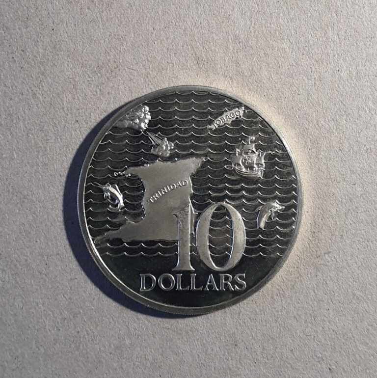 Read more about the article 1974 Trinidad and Tobago $10 Dollars –  Silver Proof  9.25