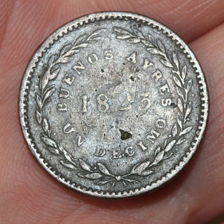 Read more about the article 1823 Argentina Buenos Aires 1 Decimo Old Coin