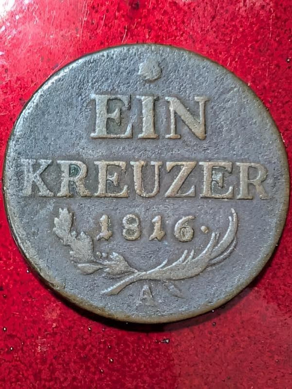 Read more about the article AUSTRIA 1816 1 KREUZER  COIN #341
