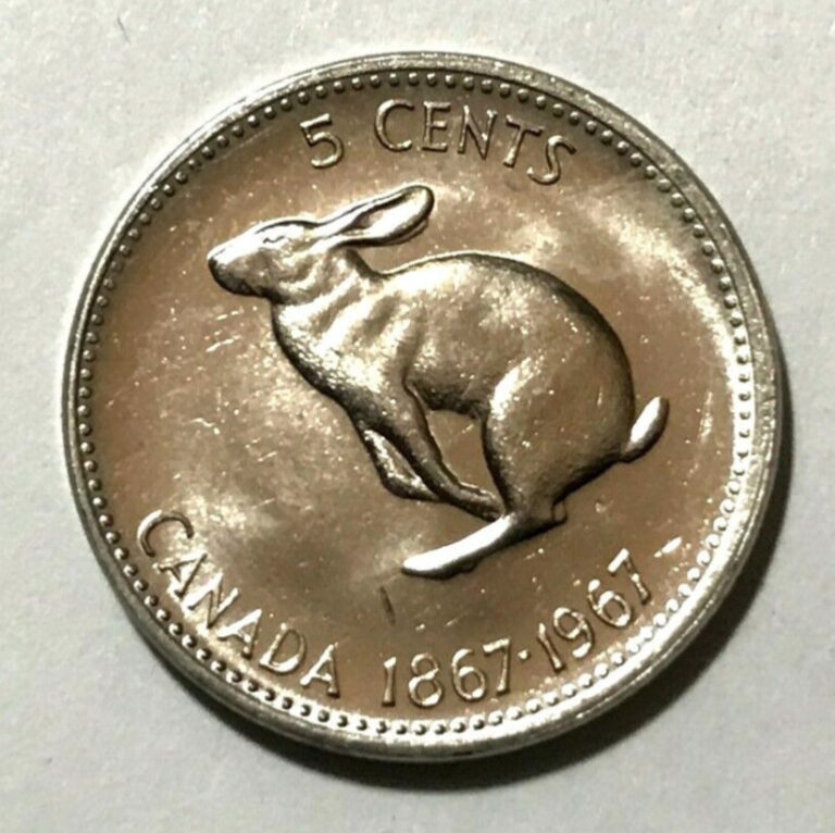 Read more about the article 1967 Canada 5 cents Coin Hare Rabbit Bunny Animal Wildlife