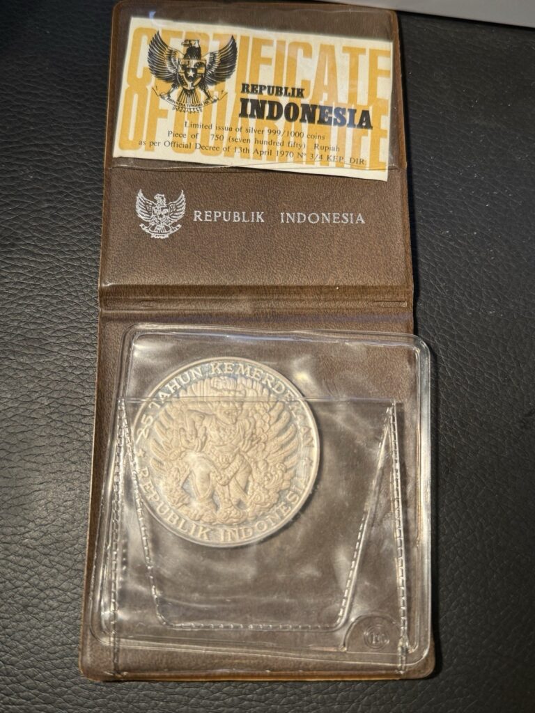 Read more about the article 1970 Indonesia 750 Rupiah Garuda Bird .999 Silver