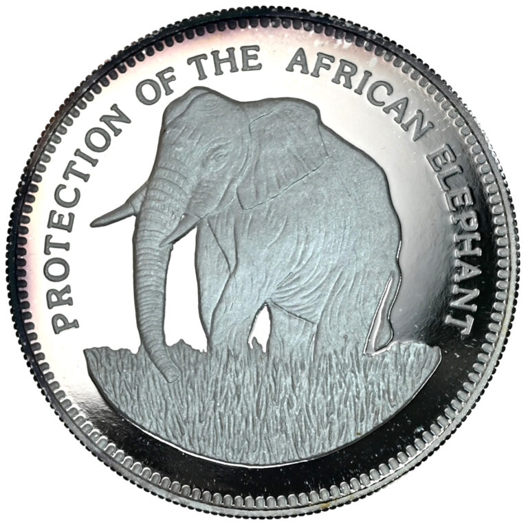 Read more about the article EQUATORIAL GUINEA 7000 Francs 1993 Silver Proof ‘Endangered Wildlife – ELEPHANT’
