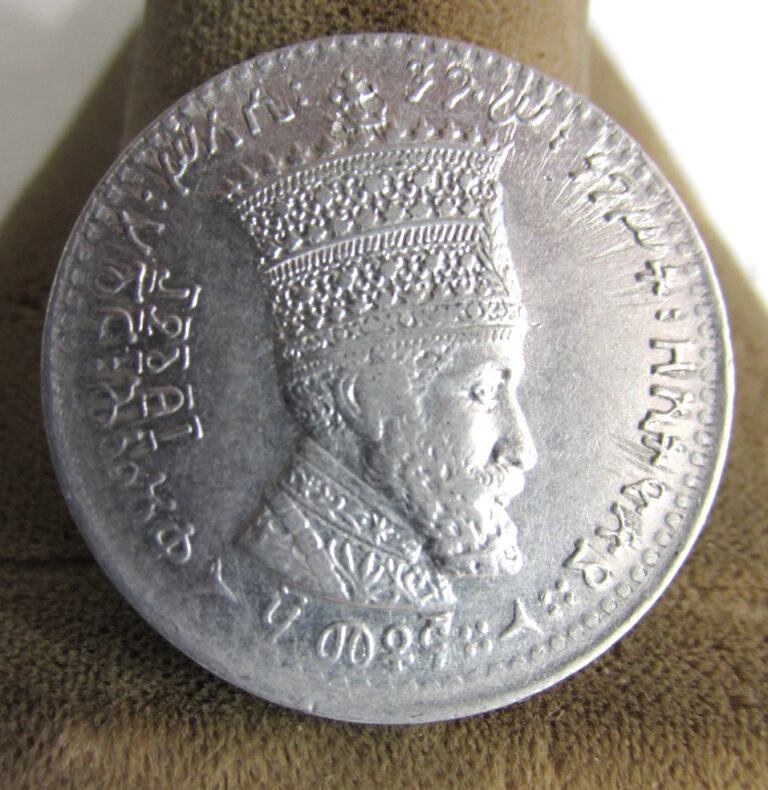 Read more about the article 1931 ETHIOPIA 50 MATONAS Haile Selassie World Coin F/VF Cond. Africa coins