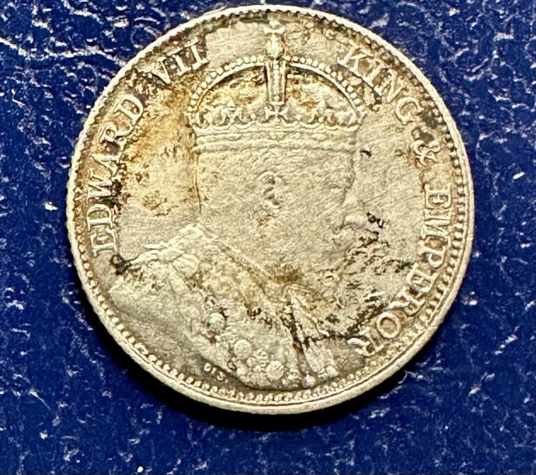 Read more about the article Beautiful 1910 Malaysia (Straits Settlement) 1910 10 Cent SILVER KM 21a