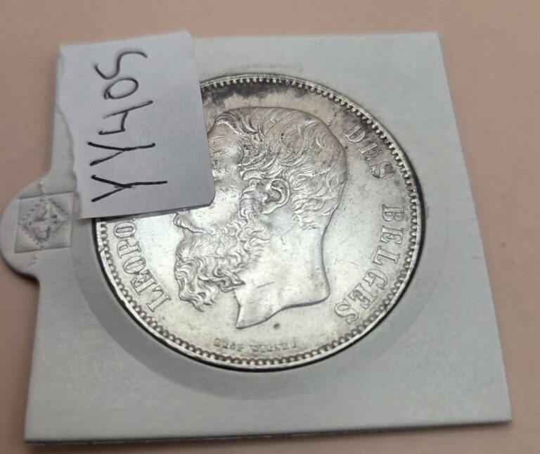 Read more about the article 1874 Slight Circulated Extra Fine Super Silver Coin Belgium YY405-22 Lo Shipping