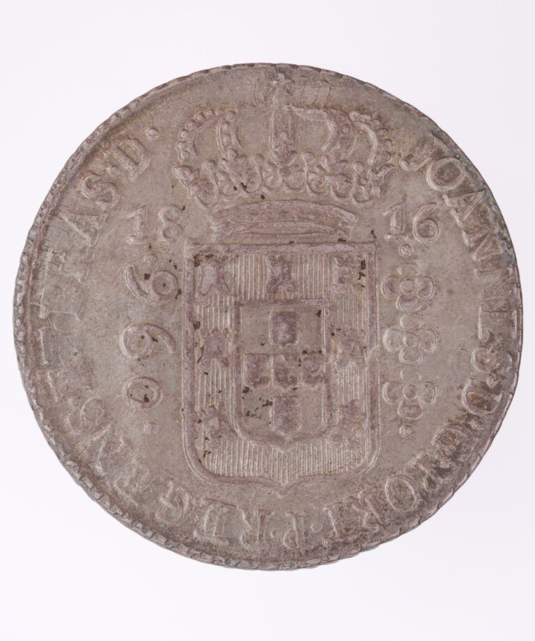 Read more about the article 1816-B Brazil Silver 960 Reis (B3026)