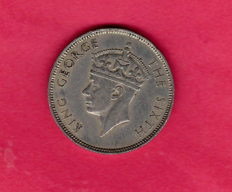 Read more about the article MAURITIUS 1951 ONE RUPEE  COIN  KING GEORGE VI