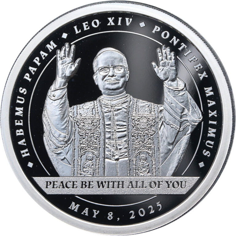 Read more about the article 2025 Liberia 1 Ounce Silver $2 Pope Leo XIV Proof OGP COA – STOCK