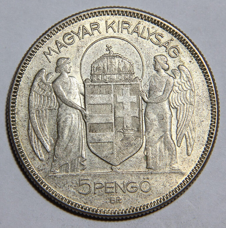 Read more about the article 1938 Hungary Five 5 Pengo Nice AU Condition -5328-