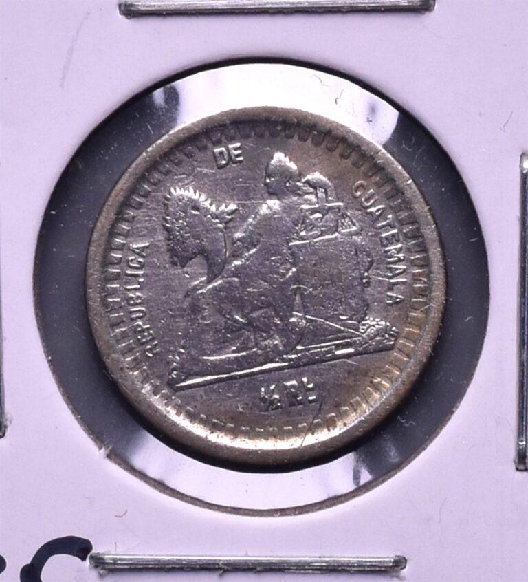 Read more about the article Guatemala ~ 1/2 Real 1880 Silver Coin ~ Scarce ~ *S192