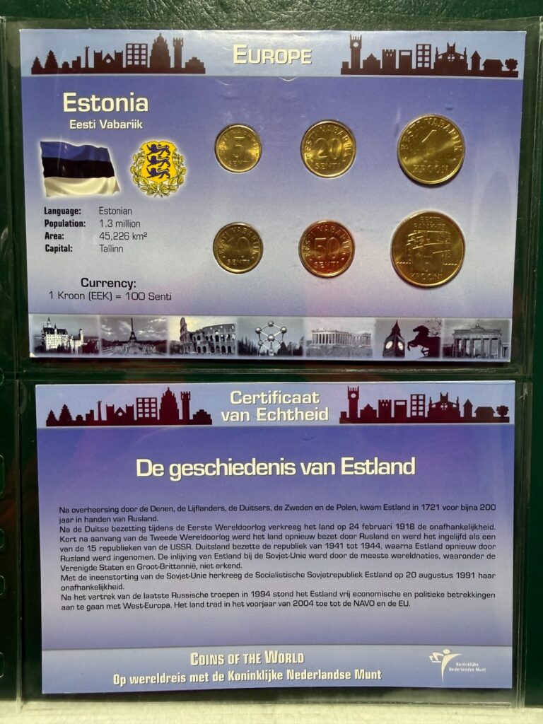 Read more about the article Littleton World Coin Set – Estonia 6 coins with card