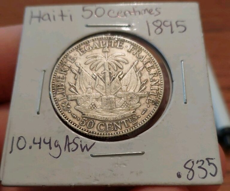 Read more about the article Foreign/World Silver: Haiti/Haitian 50 Centimes  1895; 83.5%