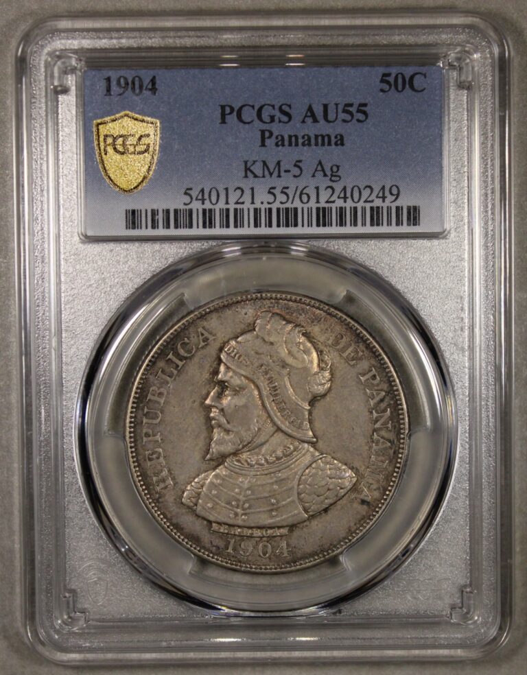Read more about the article 1904 Panama Silver 50 Centesimos PCGS AU55